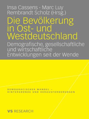 cover image of Die Bevölkerung in Ost- und Westdeutschland